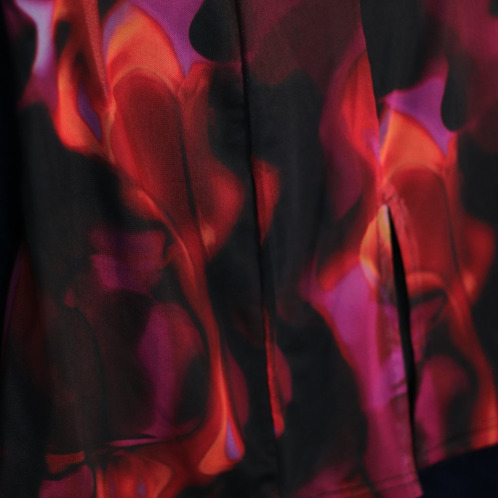 White Fox Boutique: Day To Night Mini Skirt Pink Flame Print - XS